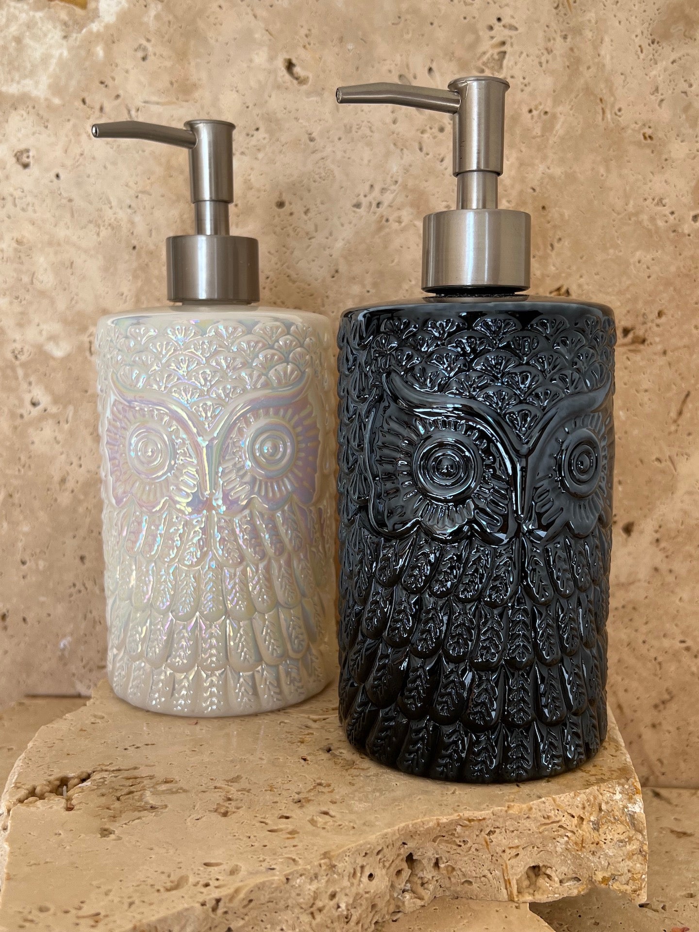 Glass Owl Soap Dispensers